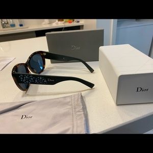 Dior sunglasses with Blue Swarovski Crystals